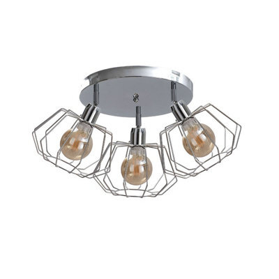 Luminosa Lighting Luminosa Luna Ceiling Spotlight Clusters Silver, 32Cm, 3X E27