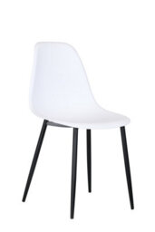 Core Products Aspen White 80Cm Square Dining Table With 2 White Plastic Curve Design Chairs - thumbnail 4