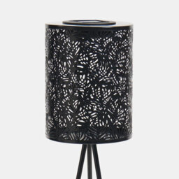 Ohs Carved Metal Solar Floor Lamp Outdoor Garden Light Auto Sensor - thumbnail 5