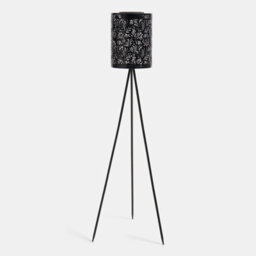 Ohs Carved Metal Solar Floor Lamp Outdoor Garden Light Auto Sensor - thumbnail 4