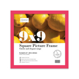 9X9 Bright Pink Picture Frame (22.9 X 22.9Cm) Poster, Photo, Artwork, Gallery Wall Or Print - thumbnail 1