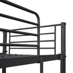 Vidaxl Bunk Bed With Table Without Mattress Grey Metal 90X200 Cm - thumbnail 5