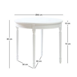 Nordlys 4-Person Pine Wood Dining Table Classic Style Dining Room - thumbnail 6