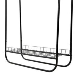 Living And Home Black Freestanding Metal Clothes Rack With Hooks - thumbnail 6