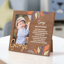 History & Heraldry Pre-Personalised Picture Frame With Child's Name And Meaning - George - For 8.5 X 11Cm Photo - Over 90 Titles Available - thumbnail 2