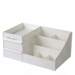 Living And Home 3 Tier Plastic Makeup Organizer Cosmetics Storage Box With 2 Drawer For Dresser Bedroom Bathroom 252 mm (W) - thumbnail 4