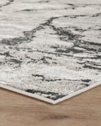 Elysium Modern Abstract Living Room Area Rug Metallic Sheen - Huracan Grey 60Cm X 220Cm - thumbnail 5