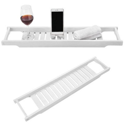 Bamboo Wood Bath Tub Bathroom Rack Shelf - image 1