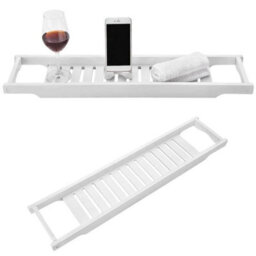 Bamboo Wood Bath Tub Bathroom Rack Shelf - thumbnail 1