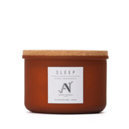 Aroma Naturals Bergamot, Pear Scented Candle -Amber Glass With Cork Lid