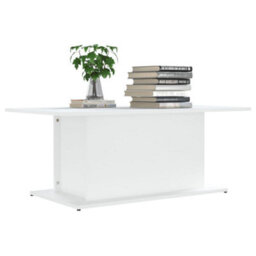 Berkfield Sturdy Coffee Table White 102X55.5X40 Cm Engineered Wood - thumbnail 3