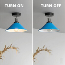 Semi Flush Mount Ceiling Light With E27 Base Holder - thumbnail 5