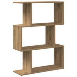 Walplus Room Divider Bookcase 3-Tier Artisan Oak 70X24X97 Cm Engineered Wood - thumbnail 2
