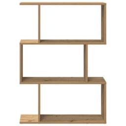 Walplus Room Divider Bookcase 3-Tier Artisan Oak 70X24X97 Cm Engineered Wood - thumbnail 5