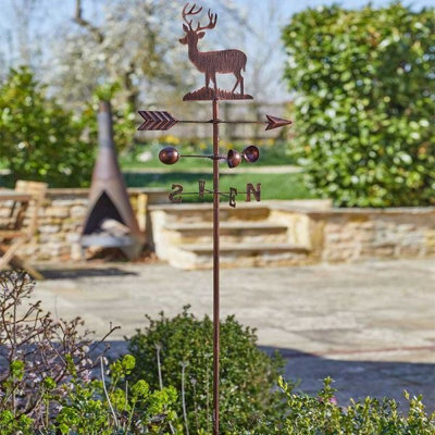 Smart Garden Stag Windvane Wind Weather Vane Mobile Brushed Copper 170Cm - image 1