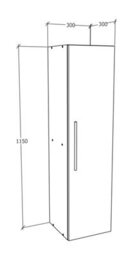 Vcm Wooden Wall Shelf Folding Cabinet Arila Xl - thumbnail 3