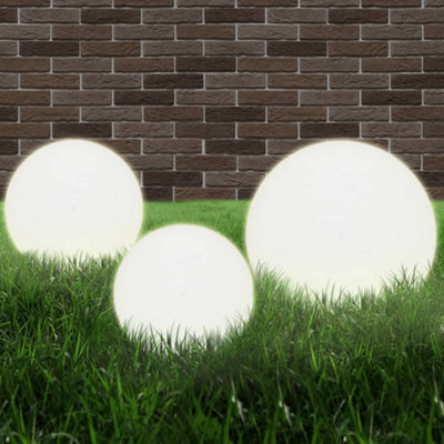 Led Bowl Lamp Set 3 Pieces Spherical 20/30/40 Cm For Gardens, Patios, Paths And Yards - image 1