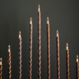 Samuel Alexander 26Cm Battery Operated Gold Light Up Christmas Candle Bridge With 9 Warm White Leds - thumbnail 6