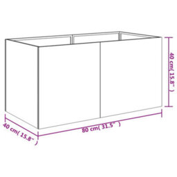 Berkfield Planter 80X40X40 Cm Corten Steel - thumbnail 6