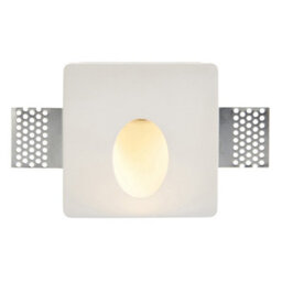 Luminosa Lighting Luminosa Zeke Recessed Wall Light Trimless Square 1.5W White Plaster - thumbnail 1