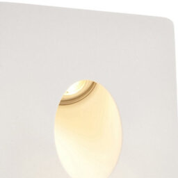 Luminosa Lighting Luminosa Zeke Recessed Wall Light Trimless Square 1.5W White Plaster - thumbnail 2