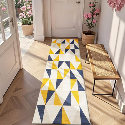 Oxford Homeware Printed Rug, Non-Slip Pet Friendly, Living Room Rugs And Hallways Runner, (Brio, 80X150Cm)