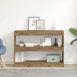 Berkfield Bookcase/room Divider - Artisan Oak - 100X30X72 Cm - Made From Engineered Wood - thumbnail 1