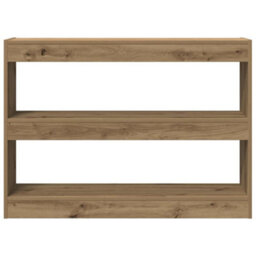 Berkfield Bookcase/room Divider - Artisan Oak - 100X30X72 Cm - Made From Engineered Wood - thumbnail 6