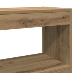 Berkfield Bookcase/room Divider - Artisan Oak - 100X30X72 Cm - Made From Engineered Wood - thumbnail 8