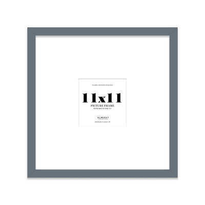 "11X11"" Grey Picture Frame - 11X11"" Square Frame With 7X7"" Mount For 11X11""/7X7"" Pictures Luxurious Style Wall Art, 1 Pack" - image 1