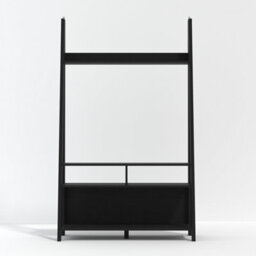 LPD Tiva Black Ladder Tv Unit - Sleek Leaning Design With Spacious Media Display & Shelving W 105 X L 38.6 X H 175.4 Cm - thumbnail 2