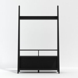 LPD Tiva Black Ladder Tv Unit - Sleek Leaning Design With Spacious Media Display & Shelving W 105 X L 38.6 X H 175.4 Cm - thumbnail 3
