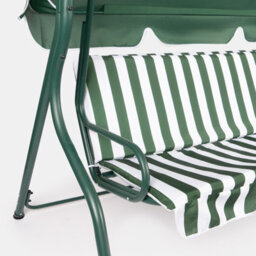 Ohs 3 Seater Swing Bench Garden Furniture Set Outdoor Canopy Patio Sofa, Green - thumbnail 7
