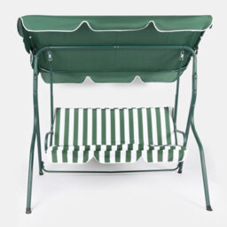 Ohs 3 Seater Swing Bench Garden Furniture Set Outdoor Canopy Patio Sofa, Green - thumbnail 4