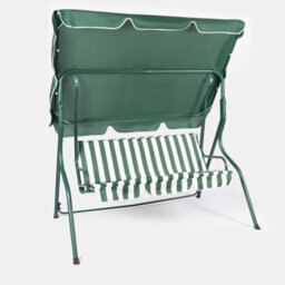 Ohs 3 Seater Swing Bench Garden Furniture Set Outdoor Canopy Patio Sofa, Green - thumbnail 6
