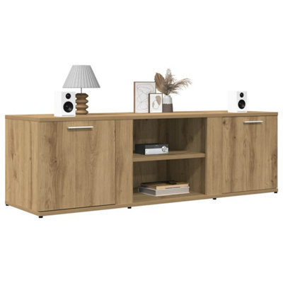 Berkfield Tv Cabinet Artisan Oak 120X34X37 Cm Engineered Wood - image 1