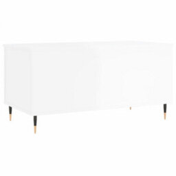 Berkfield Coffee Table High Gloss White 90X44.5X45 Cm Engineered Wood - thumbnail 8