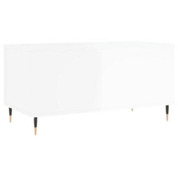 Berkfield Coffee Table High Gloss White 90X44.5X45 Cm Engineered Wood - thumbnail 5