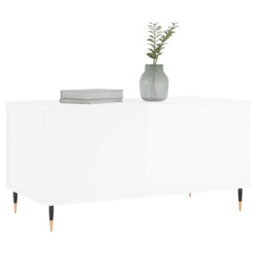 Berkfield Coffee Table High Gloss White 90X44.5X45 Cm Engineered Wood - thumbnail 4