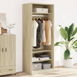 Berkfield Wardrobe Sonoma Oak 80X50X200 Cm Engineered Wood - thumbnail 1
