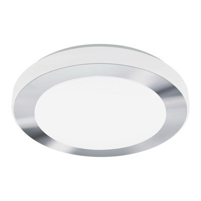 Stylish White Chrome Led Flush Mount Ceiling Light For Bathroom - image 1