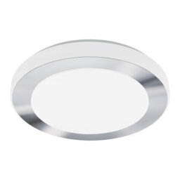 Stylish White Chrome Led Flush Mount Ceiling Light For Bathroom - thumbnail 1