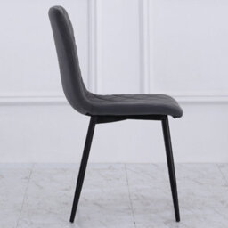 Living And Home Set Of 4 Grey Dining Chair Set Frosted Velvet Kitchen Chair Accent Chair For Living Room Kitchen - thumbnail 4