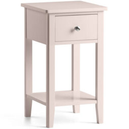 Christow 1 Drawer Slim Bedside Table Pink - thumbnail 2