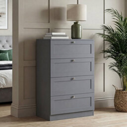 Lassic Vida Designs Altino 4 Drawer Chest, Grey - thumbnail 1