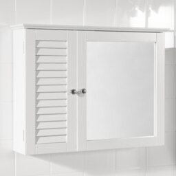 Sobuy Bzr55-W, Bathroom Wall Mirror Cabinet, Mirrored Storage Cabinet Unit,white,w65Xd15Xh49 - thumbnail 2