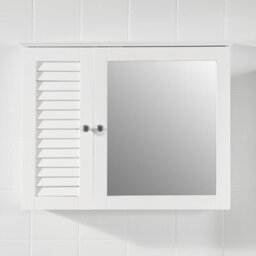 Sobuy Bzr55-W, Bathroom Wall Mirror Cabinet, Mirrored Storage Cabinet Unit,white,w65Xd15Xh49 - thumbnail 9