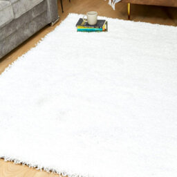 "Bravich Snow White Plain Shaggy Rug - California - 110X160Cm (3'7X5'4"")" - thumbnail 1
