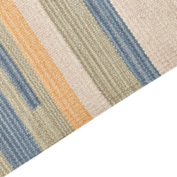 Beliani Klim Handwoven Cotton Kilim Rug 140 X 200 Cm Beige Multicolour Reversible Tassels - thumbnail 3