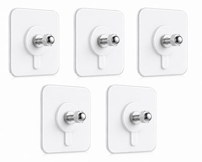 Volunx Self Adhesive Wall Hooks Screw No Drill Strong Sticky Hooks Bathroom Kitchen Home 5-20 - image 1